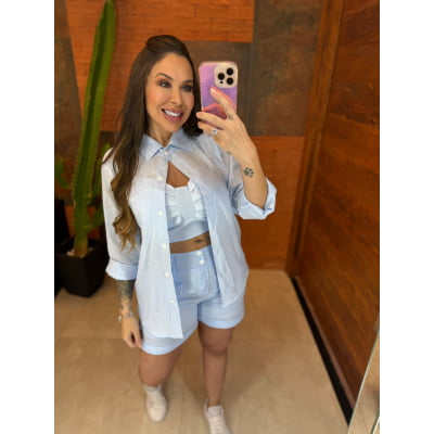 Conjunto Cropped e Blusa Analu